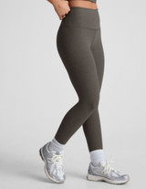 Beyond Yoga Women's Spacedye Caught In The Midi High Waisted Legging in True Grey Heather