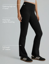 Beyond Yoga Women's Spacedye Practice High Waisted Bootcut Pant in Darkest Night