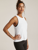 Beyond Yoga Women's Featherweight Rebalance Tank in Cloud White