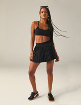 Beyond Yoga Women's If You Pleats Mini Skirt in Darkest Night