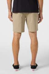The O'Neill Men's Reserve Heather 19 inch Hybrid Shorts in Khaki