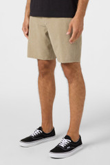The O'Neill Men's Reserve Heather 19 inch Hybrid Shorts in Khaki