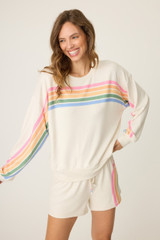 PJ Salvage Women's Over Rainbow Long Sleeve Top