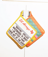 El Arroyo Marquee Pot Holders Set - Spicy Disaster