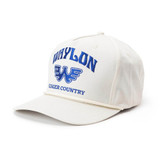 Seager x Waylon Jennings Country Snapback Hat in White flat lay
