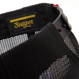 Seager x Waylon Jennings Eagle Trucker Hat in Black front view