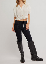 Free People Women's Little Cloud Shirt in Clean Ivory