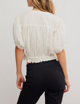 Free People Women's Little Cloud Shirt in Clean Ivory
