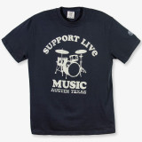 The Tyler's X Jean & James Support Live Music Tee in Black