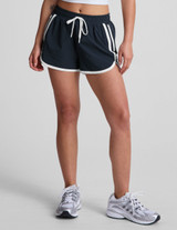 Beyond Yoga Women's Stretch Woven The Course 2.5" Shorts in Nocturnal Navy