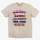 TYLER'S Austin Rules Tee Ivory front view