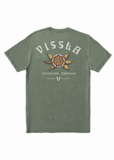 The Vissla Men's Inklines Cosmic Wash Tee in Sage Green