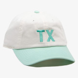 TYLER'S Texas Two Tone Snapback Cap White and Tiffany Blue right view