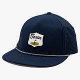TYLER'S Texas Golf Cappy Performance Snapback Hat Navy front view