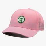 Racquet & Jog Golf Performance Snapback Hat Pink left view