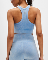 FP Movement Women's Go To Sports Bra in Washed Denim side view