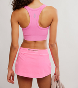 FP Movement Women's Go To Sports Bra in Washed Hot Pink back view
