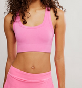 FP Movement Women's Go To Sports Bra in Washed Hot Pink front view