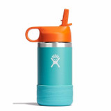 Hydro Flask Kids 12 ounce Wide Mouth Straw Cap Bottle in Seaspray Green