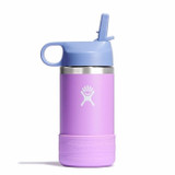 Hydro Flask Kids 12 ounce Wide Mouth Straw Cap Bottle in Anemone
