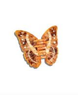 Solar Eclipse Morpho Butterfly Claw Hair Clip Brown detail view