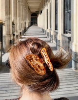 The Solar Eclipse Morpho Butterfly Claw Hair Clip in Brown