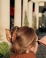 The Solar Eclipse Morpho Butterfly Claw Hair Clip in Brown