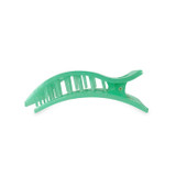Teleties Medium Flat Rectangle Hair Clip in Spring Splash Green