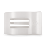 Teleties Large Flat Rectangle Hair Clip in Coconut White