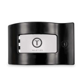 Teleties Large Flat Rectangle Hair Clip in Jet Black