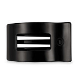 Teleties Large Flat Rectangle Hair Clip in Jet Black
