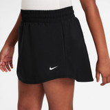 Nike Girls' DRI-FIT High Rise Shorts in Black front view