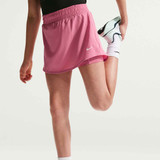 Nike Girls' DRI-FIT High Rise Shorts in Peony detail view