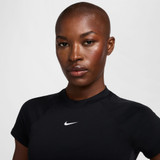 Nike Women's Pro Base Layer Short Sleeve in Black detail view