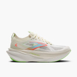Brooks Men's Hyperion Max 3 Running Shoes in white and green, full shoe view