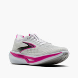 The Brooks Women's Hyperion 3 Running Shoes in White and Cyber Pink