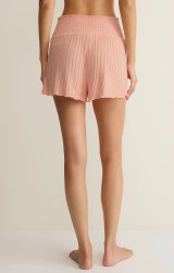 Z Supply Women's Dawn Smocked Shorts Bellini back