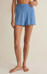 Z Supply Women's Dawn Smocked Shorts Tropical Tide front