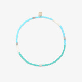 Pura Vida Stretch Bead Anklet in Seafoam Dream front view