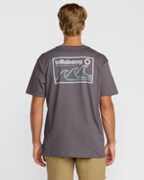 Billabong Men's Range A/Div T-Shirt in Grey Violet back view