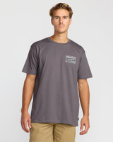 Billabong Men's Range A/Div T-Shirt in Grey Violet front detail