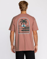 Billabong Men's Portal Premium T-Shirt in Dusty Rose back
