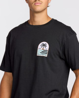 Billabong Men's Portal Premium T-Shirt in Washed Black detail