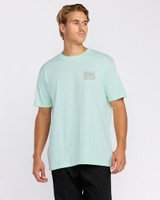 Billabong Men's Crayon Wave Premium T-Shirt in Sea Glass front view