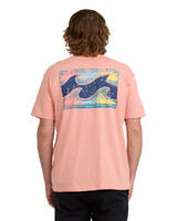 Billabong Men's Crayon Wave Premium T-Shirt in Peach front view