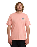 Billabong Men's Crayon Wave Premium T-Shirt in Peach side view