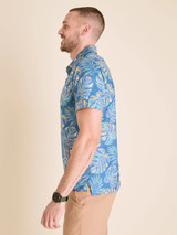 Chubbies Men's Performance Polo in Dusty Blue