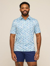 Chubbies Men's Performance Polo The Miami Mosaic detail