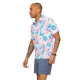 Chubbies Men's Performance Polo The Tropic Like It's Hot Optic White front