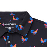 Chubbies Men's Performance Polo The Cockadoodle Doozies detail